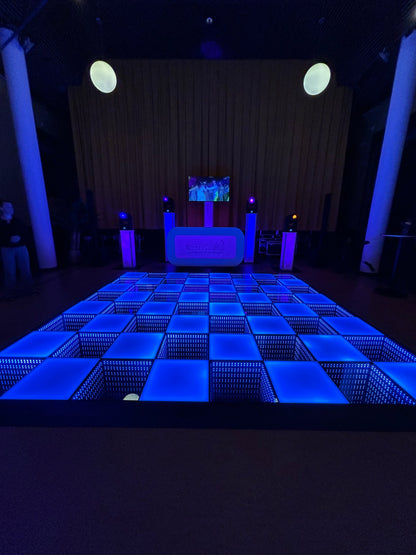 LED dansvloer 4x4 meter op bruiloft