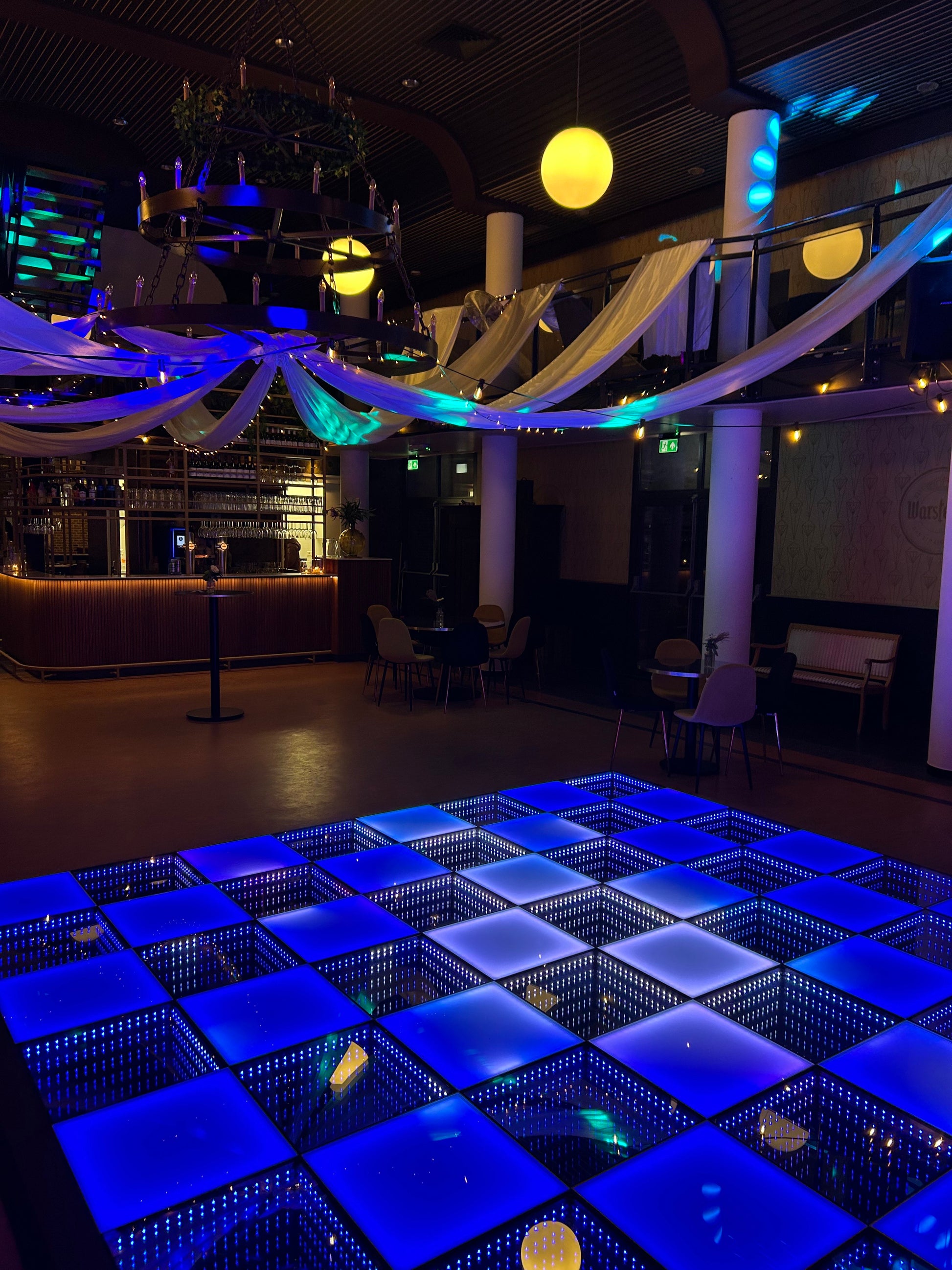 LED dansvloer 4x4 meter op bruiloft