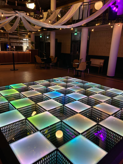LED dansvloer 4x4 meter op bruiloft