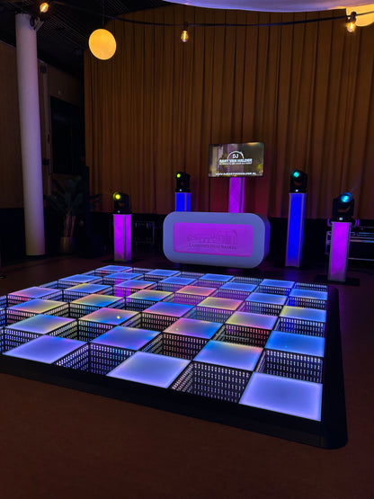 LED dansvloer 4x4 meter op bruiloft