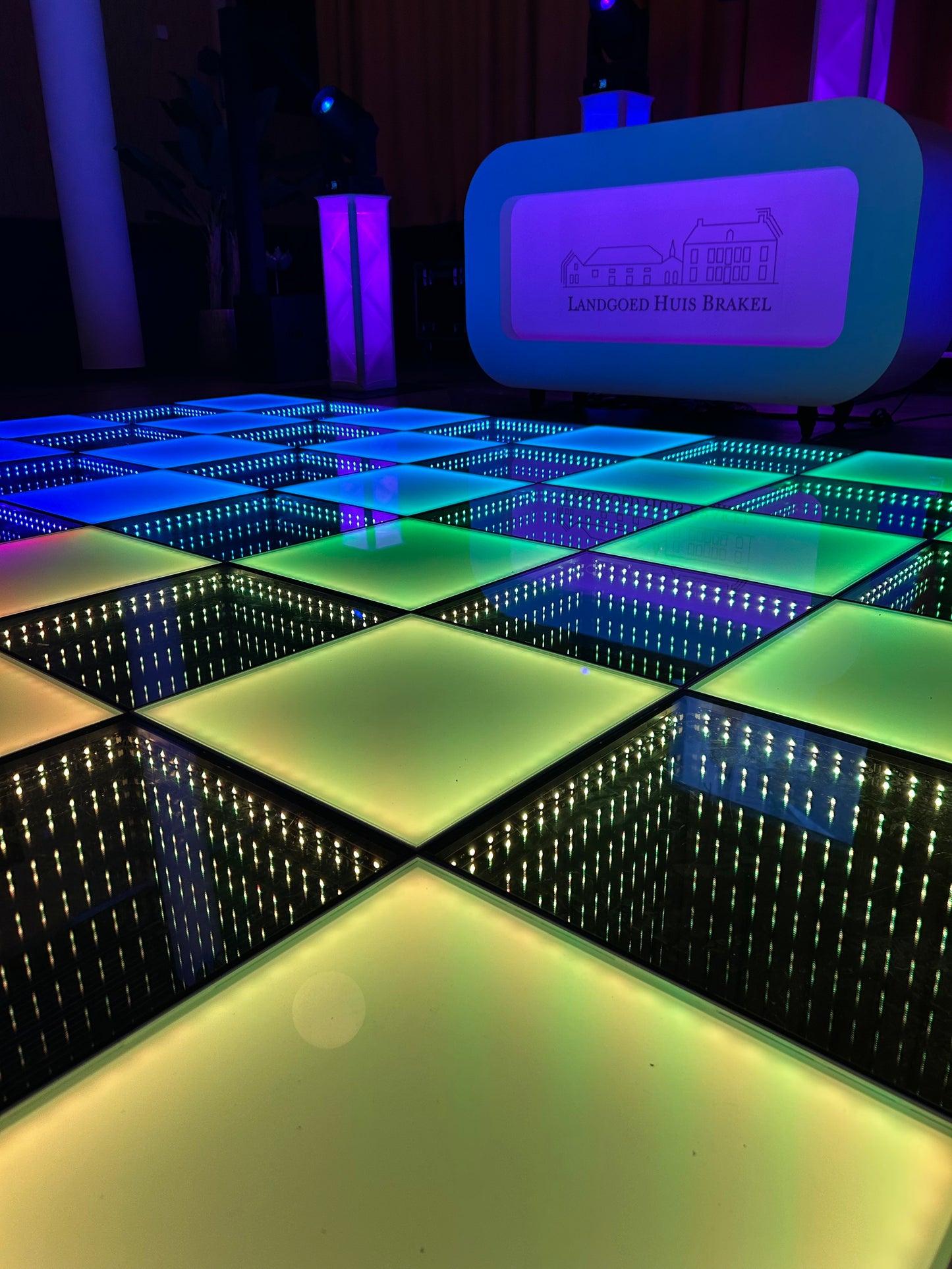 LED dansvloer 4x4 meter op bruiloft