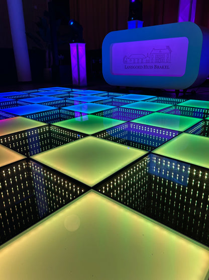 LED dansvloer 4x4 meter op bruiloft