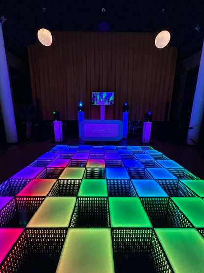LED dansvloer 4x4 meter op bruiloft